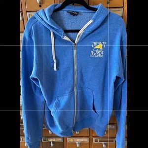 Blue Salty Dog zip up hoodie medium